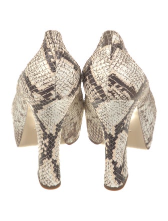 Burberry Embossed Leather Animal Print Pumps