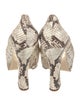 Burberry Embossed Leather Animal Print Pumps
