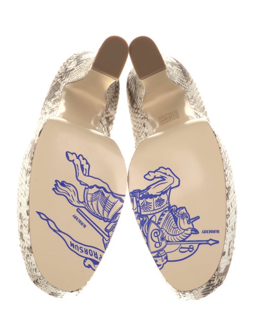 Burberry Embossed Leather Animal Print Pumps