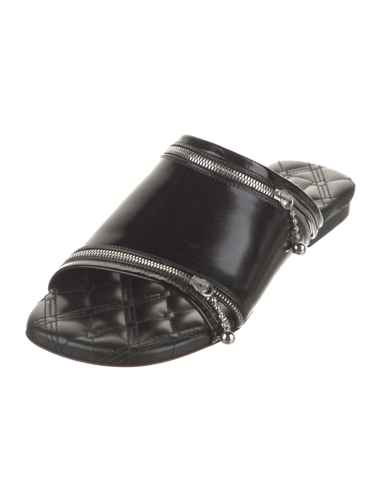 Burberry Patent Leather Slides