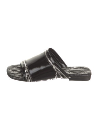 Burberry Patent Leather Slides