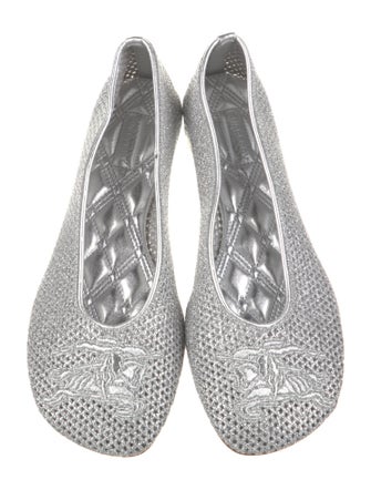 Burberry Leather Animal Print Flats