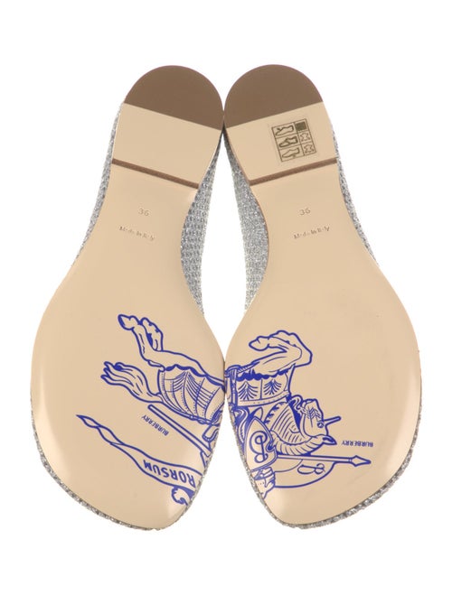 Burberry Leather Animal Print Flats