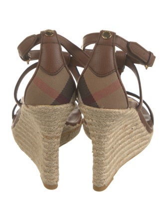 Burberry House Check Pattern Leather Espadrilles