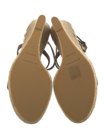 Burberry House Check Pattern Leather Espadrilles