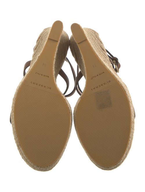 Burberry House Check Pattern Leather Espadrilles