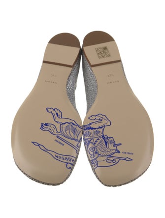 Burberry Leather Animal Print Ballet Flats