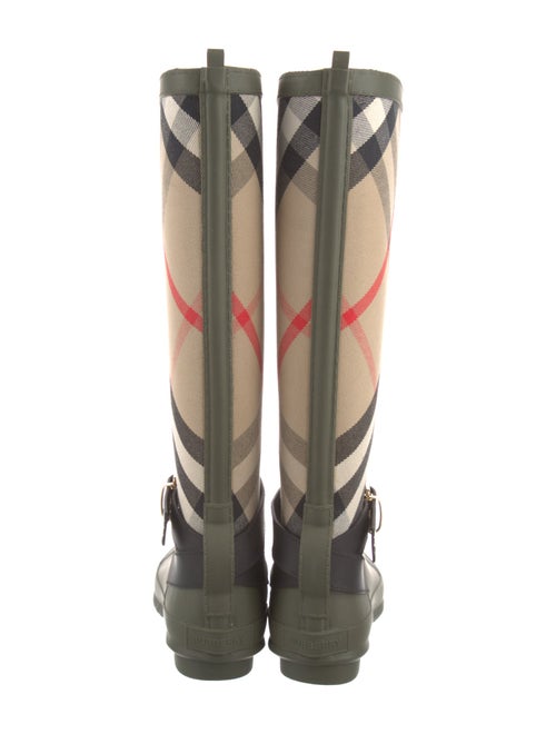 Burberry House Check Pattern Canvas Rain Boots