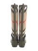 Burberry House Check Pattern Canvas Rain Boots