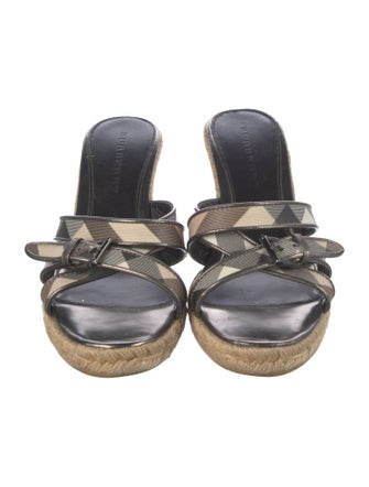 Burberry Nova Check Pattern Canvas Espadrilles