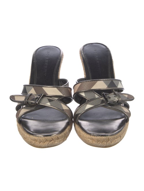 Burberry Nova Check Pattern Canvas Espadrilles