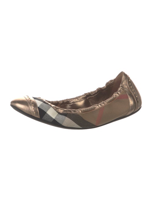 Burberry House Check Pattern Canvas Ballet Flats