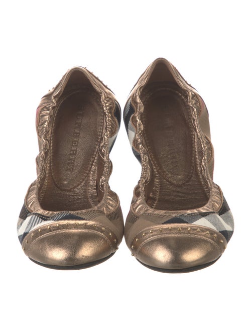 Burberry House Check Pattern Canvas Ballet Flats