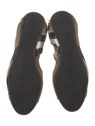 Burberry House Check Pattern Canvas Ballet Flats