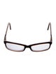 Burberry House Check Pattern Square Eyeglasses