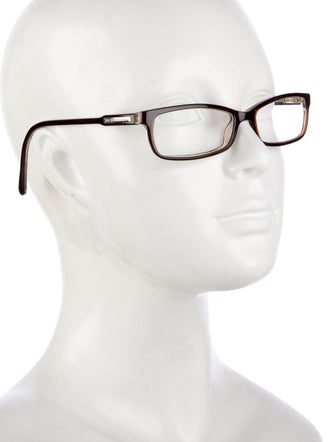 Burberry House Check Pattern Square Eyeglasses