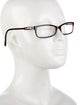 Burberry House Check Pattern Square Eyeglasses