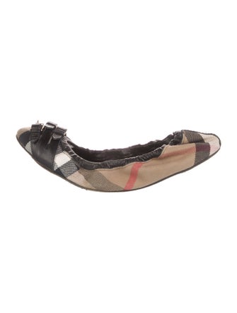 Burberry Canvas Printed Ballet Flats