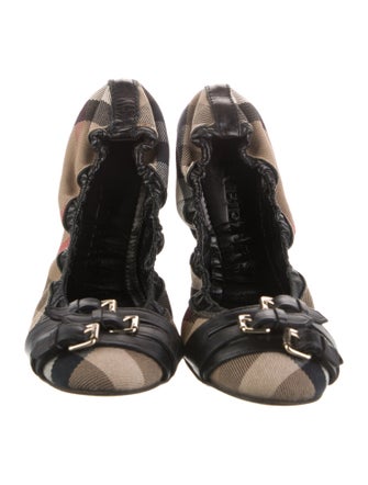 Burberry Canvas Printed Ballet Flats