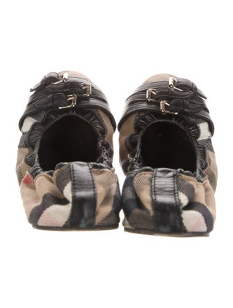 Burberry Canvas Printed Ballet Flats