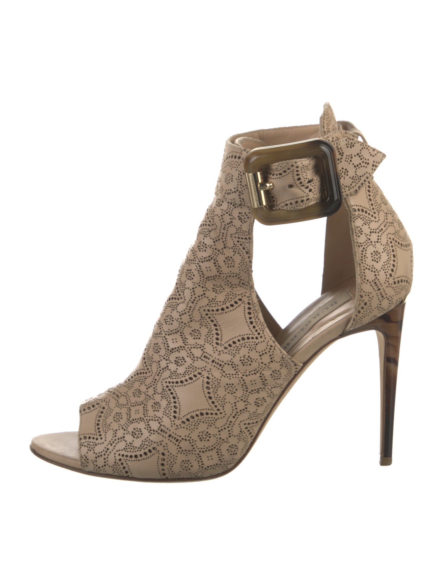 Burberry Leather Lasercut Accents D'Orsay Pumps