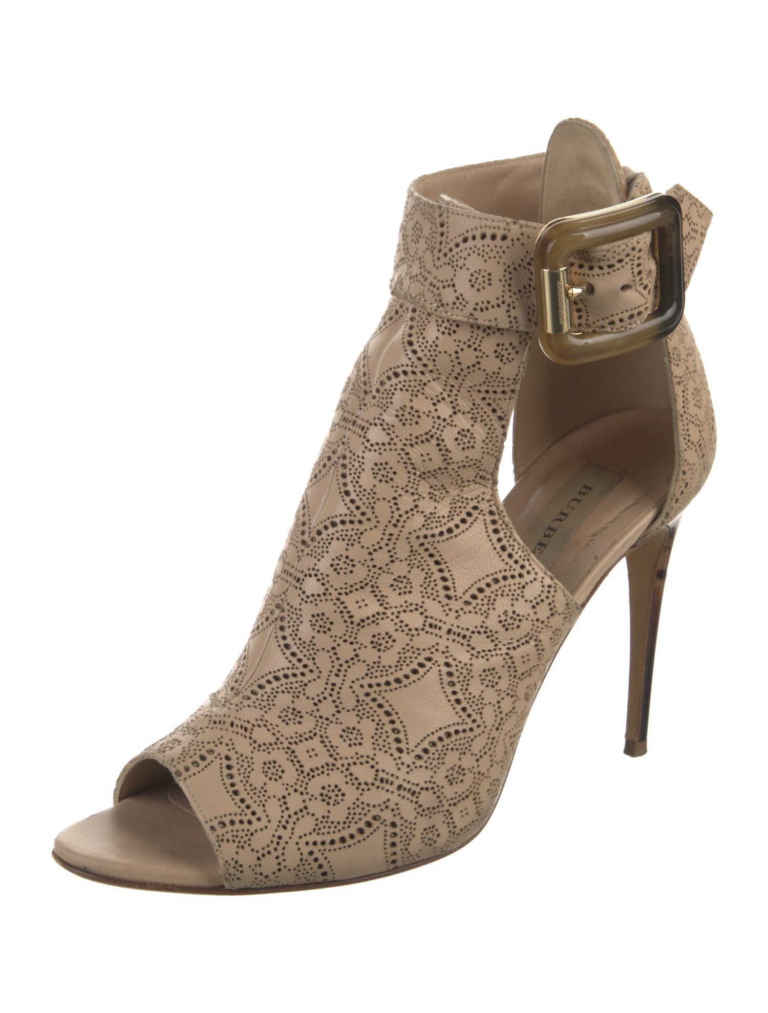Burberry Leather Lasercut Accents D'Orsay Pumps