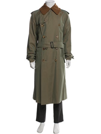 Burberry Nova Check Pattern Cashmere Trench Coat