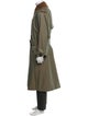 Burberry Nova Check Pattern Cashmere Trench Coat