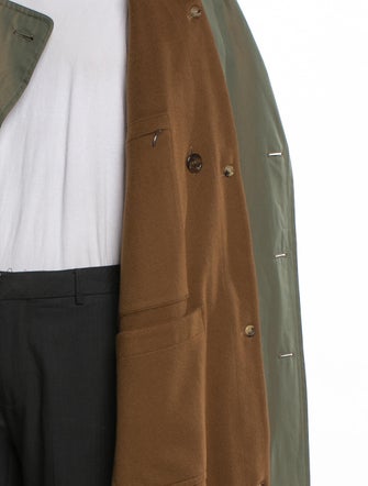 Burberry Nova Check Pattern Cashmere Trench Coat