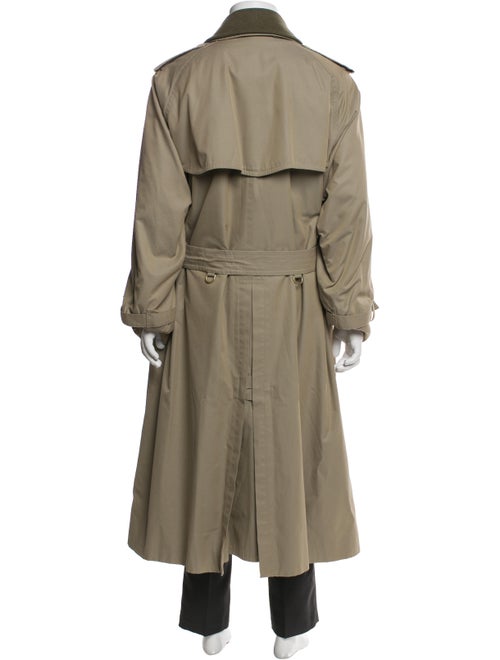 Burberry Nova Check Pattern Wool Trench Coat