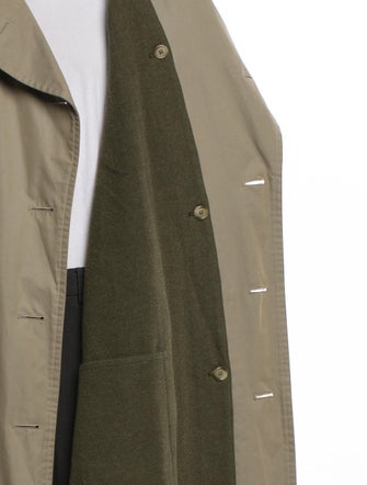 Burberry Nova Check Pattern Wool Trench Coat