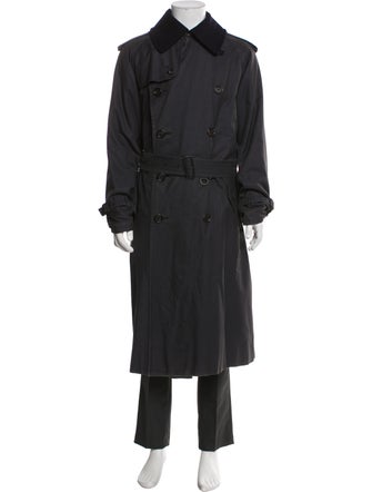 Burberry House Check Pattern Cashmere Trench Coat