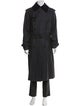 Burberry House Check Pattern Cashmere Trench Coat