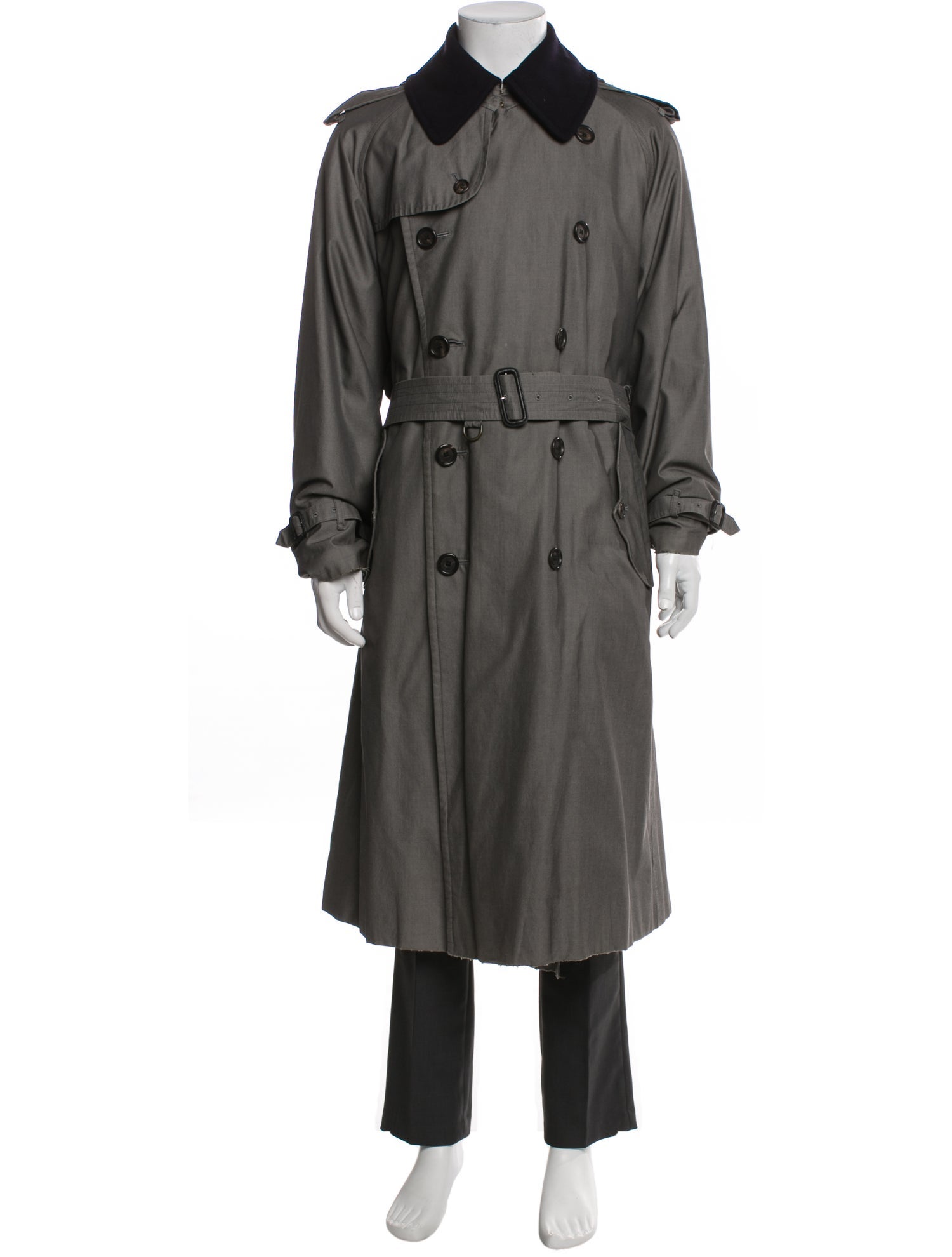 Burberry House Check Pattern Cashmere Trench Coat