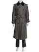 Burberry House Check Pattern Cashmere Trench Coat