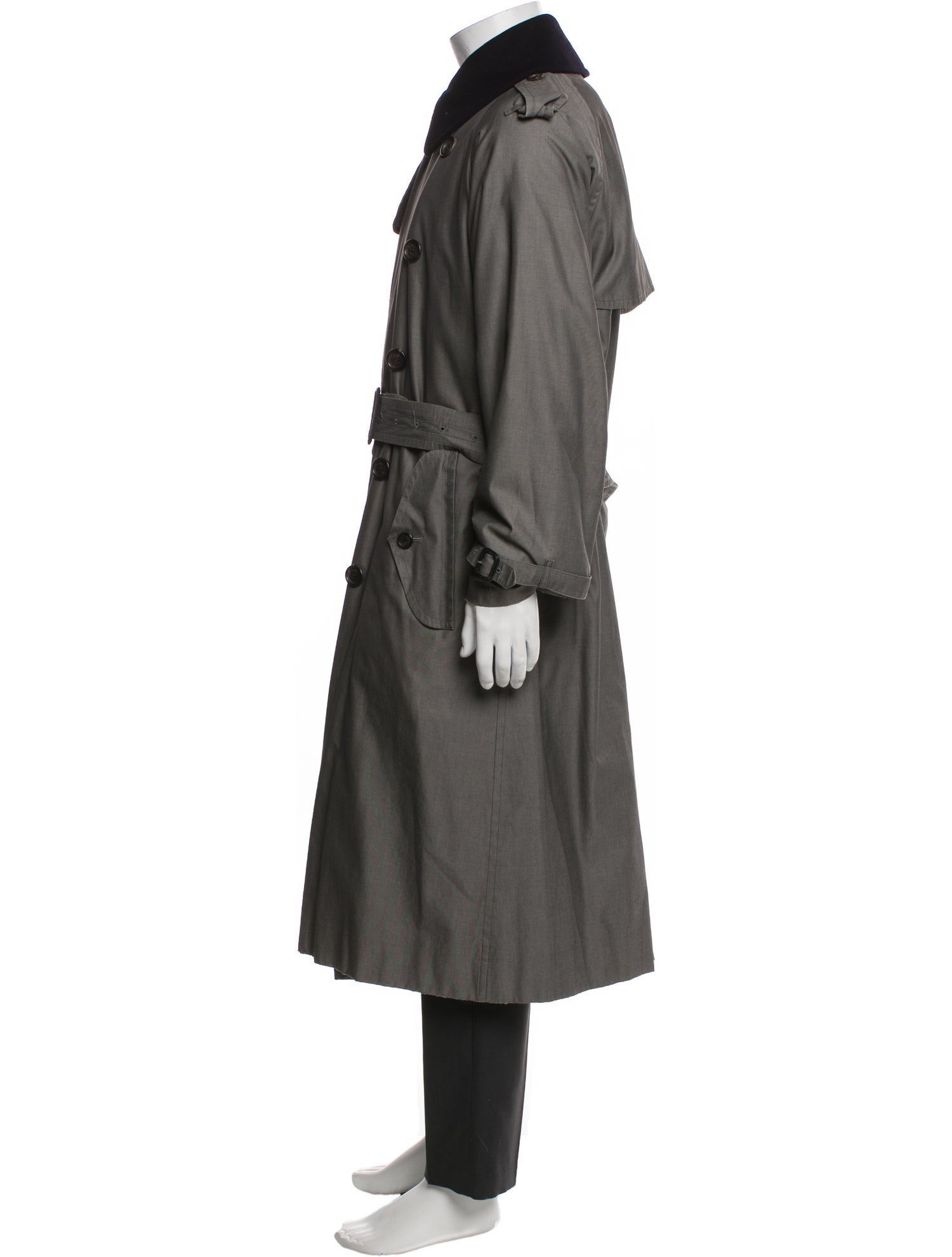 Burberry House Check Pattern Cashmere Trench Coat
