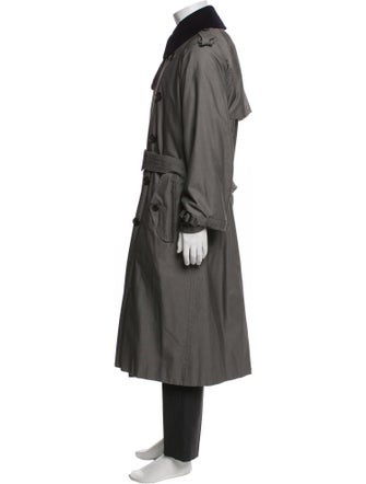 Burberry House Check Pattern Cashmere Trench Coat