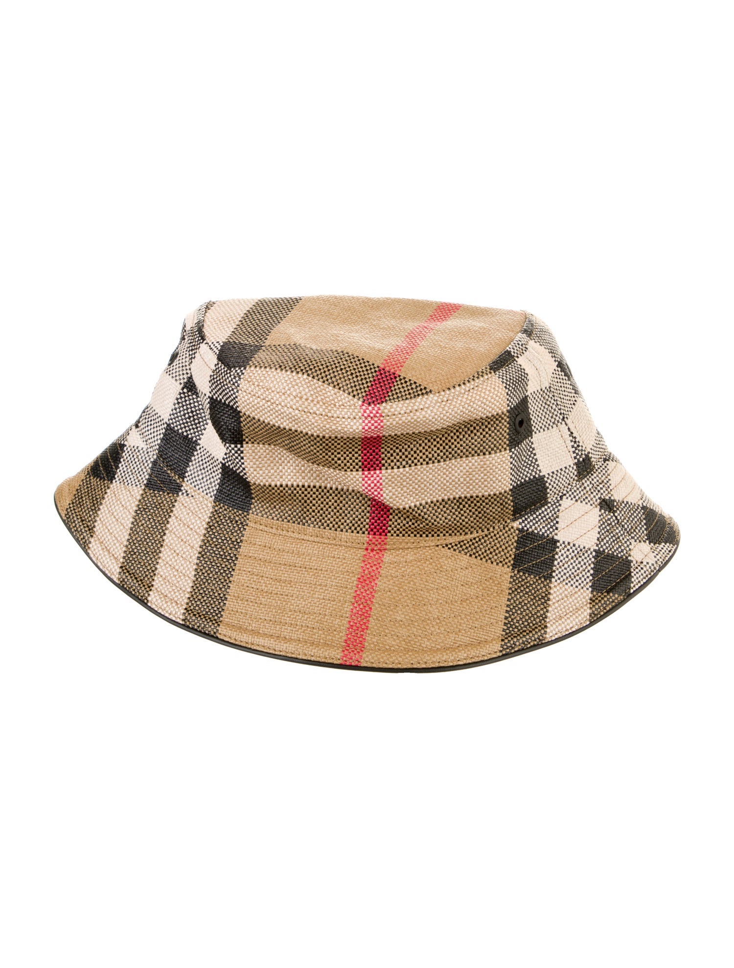 Burberry Nova Check Woven Bucket Hat w/Tags
