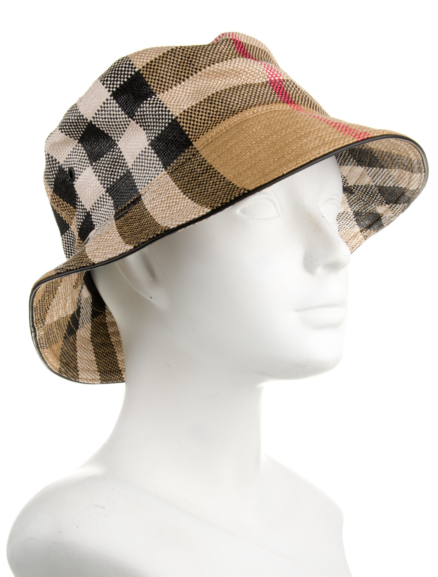 Burberry Nova Check Woven Bucket Hat w/Tags