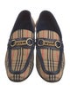 Burberry Haymarket Check Pattern Canvas Loafers
