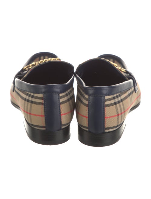 Burberry Haymarket Check Pattern Canvas Loafers