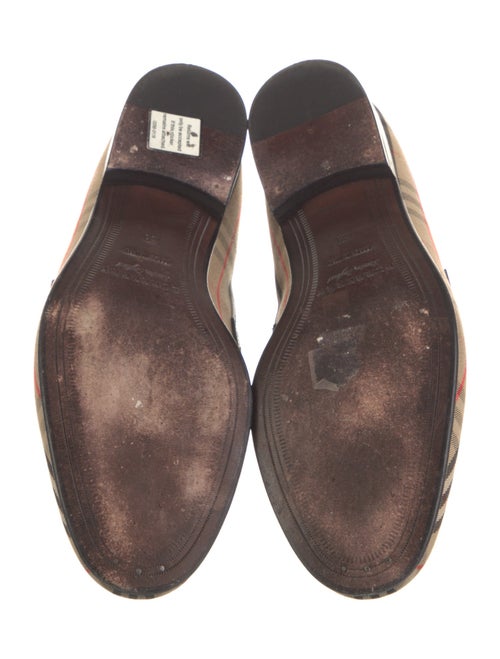Burberry Haymarket Check Pattern Canvas Loafers