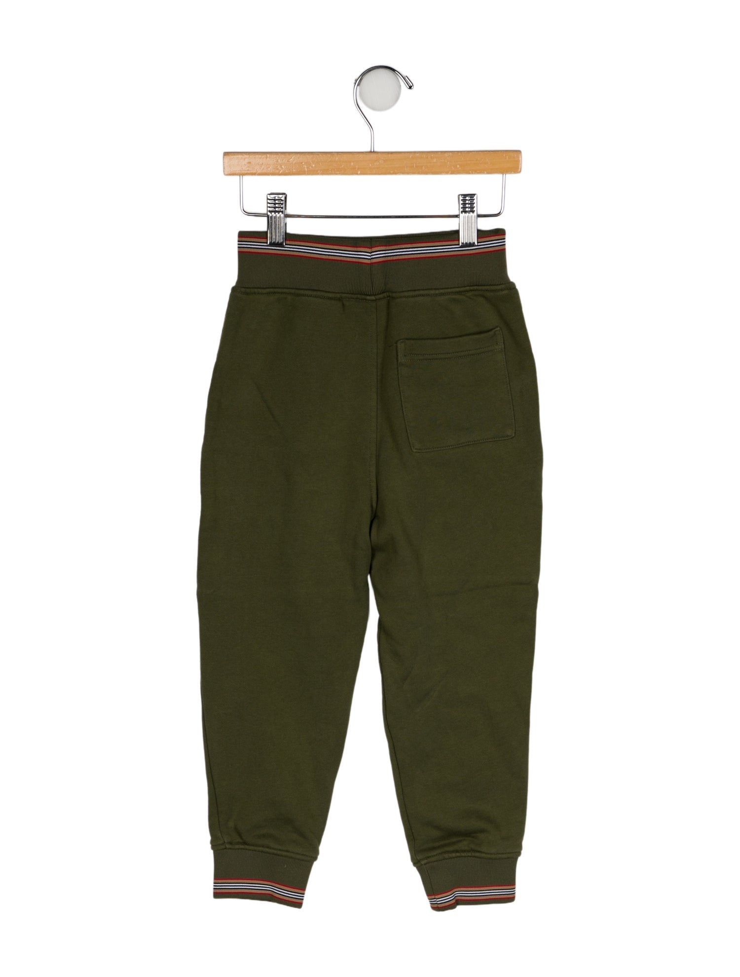Burberry Solid Check Trim Joggers