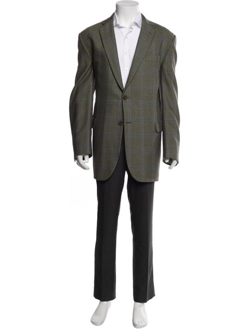 Burberry Plaid Print Blazer