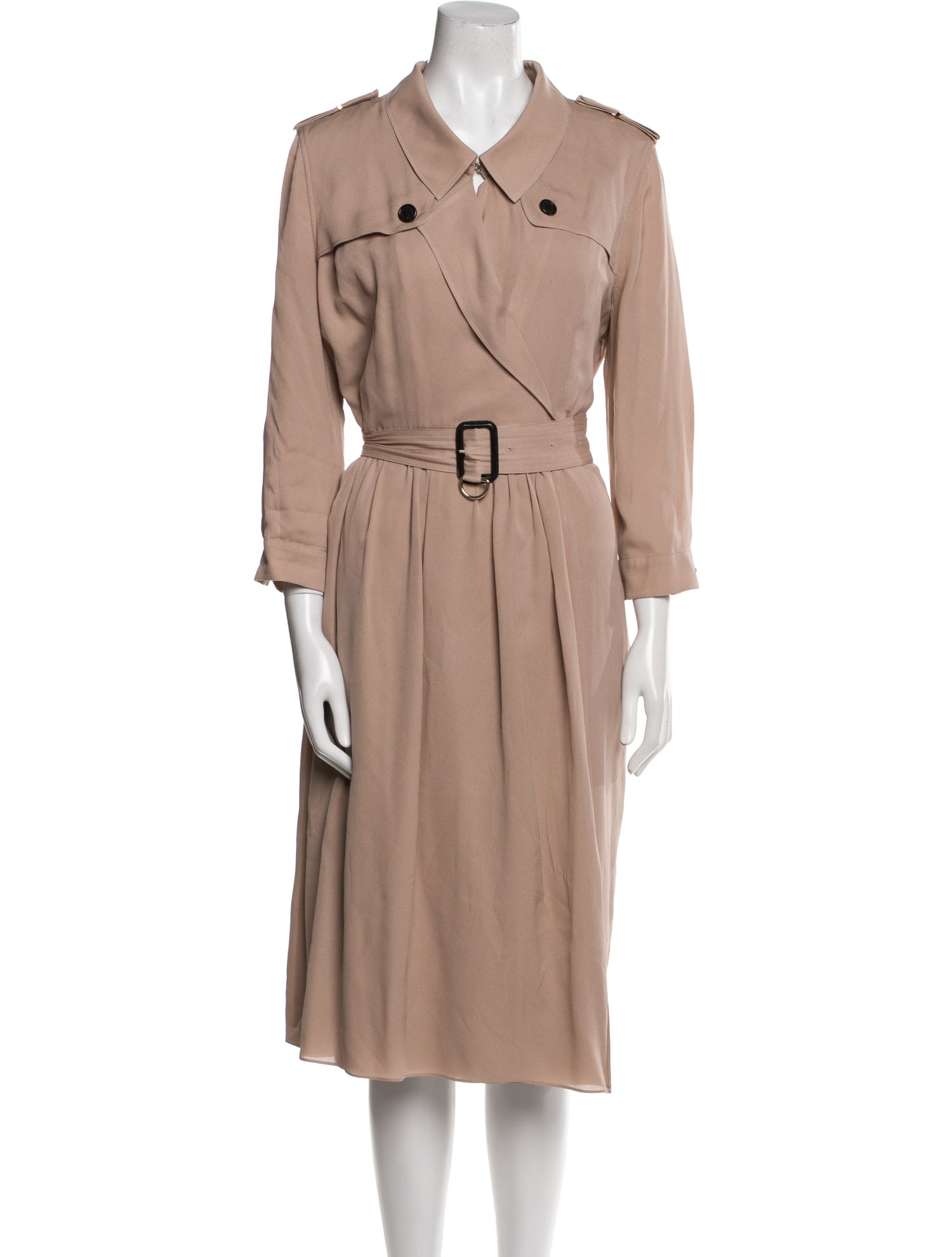 Burberry Silk Midi Length Dress