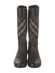 Burberry Rubber Plaid Print Rain Boots