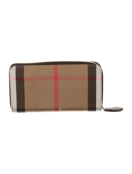 Burberry House Check Pattern Canvas Continental Wallet