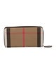 Burberry House Check Pattern Canvas Continental Wallet