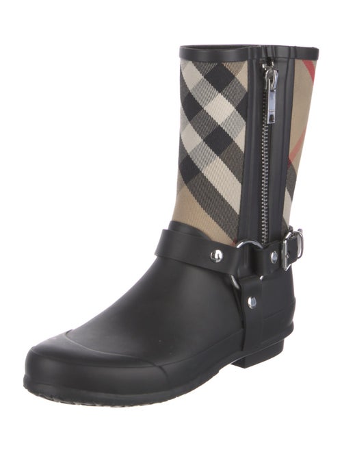 Burberry Nova Check Pattern Rubber Rain Boots