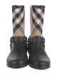 Burberry Nova Check Pattern Rubber Rain Boots